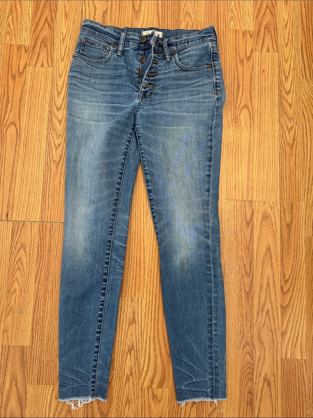 Madewell Skinny Button-Fly Jeans in Medium Blue Wash